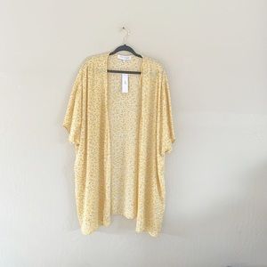 Socialite‎ Curve Yellow Daisy Floral Kimono Cardigan